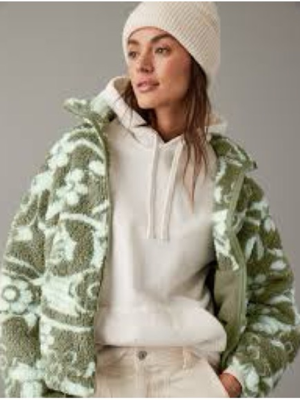Zip-Up Bear Hug Sherpa Sweatshirt L/XL